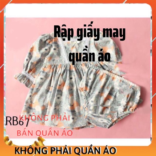 RẬP GIẤY RB67_BỘ ĐỒ BÉ GÁI (1-8T)