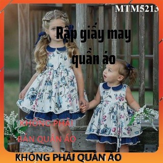 Rập Váy Cho Bé Gái MTM5213 (Rập Giấy Đầm Trẻ Em)