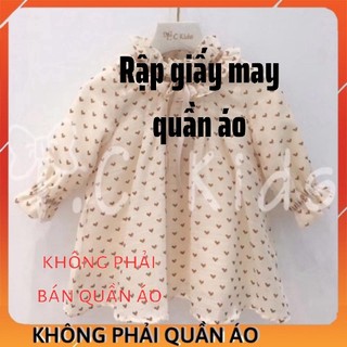 Rập giấy thiết kế váy bé gái vg901