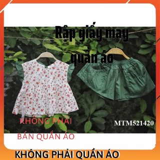 Rập Bộ Đồ Cho Bé Gái MTM521420 (Rập Giấy Bộ Đồ Trẻ Em)
