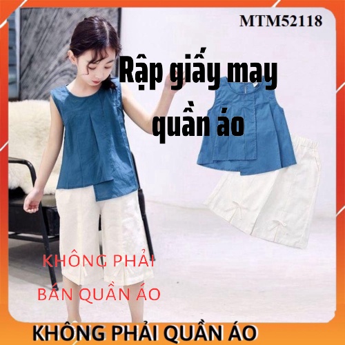 Rập Bộ Đồ Cho Bé Gái MTM52118