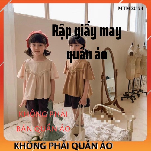 Rập Bộ Đồ Cho Bé Gái MTM52124 (Rập Giấy Bộ Đồ Trẻ Em)