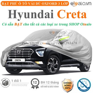 Bạt che phủ ô tô hyundai creta 3 lớp cao cấp - otoalo