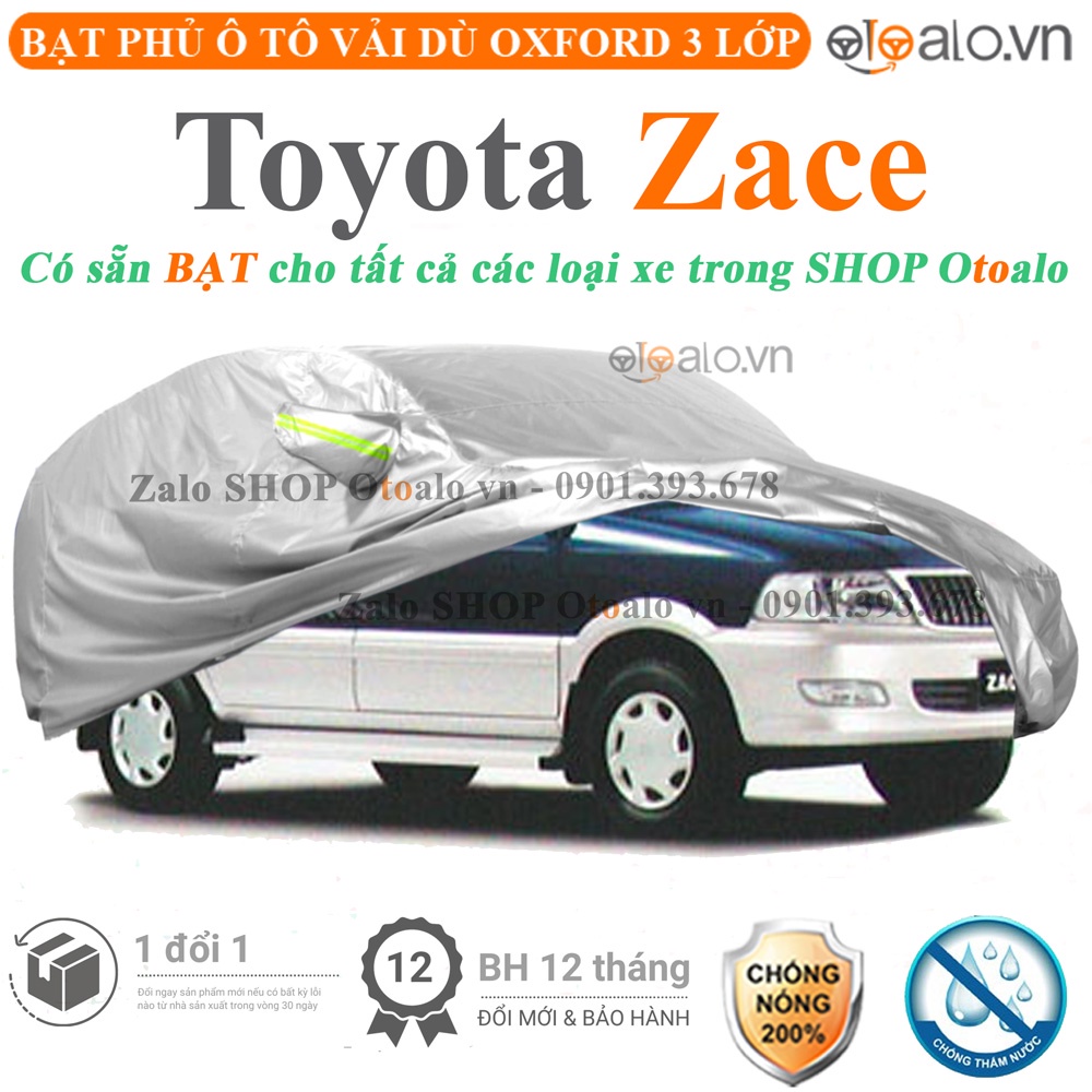 Bạt che phủ ô tô Toyota Zace 3 lớp cao cấp - OTOALO