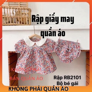Rập giấy bộ bé gái quần chip rb2101