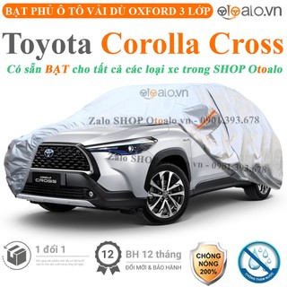 Bạt che phủ ô tô toyota corolla cross 3 lớp cao cấp - otoalo