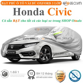 Bạt che phủ ô tô HONDA CIVIC 3 lớp cao cấp - OTOALO