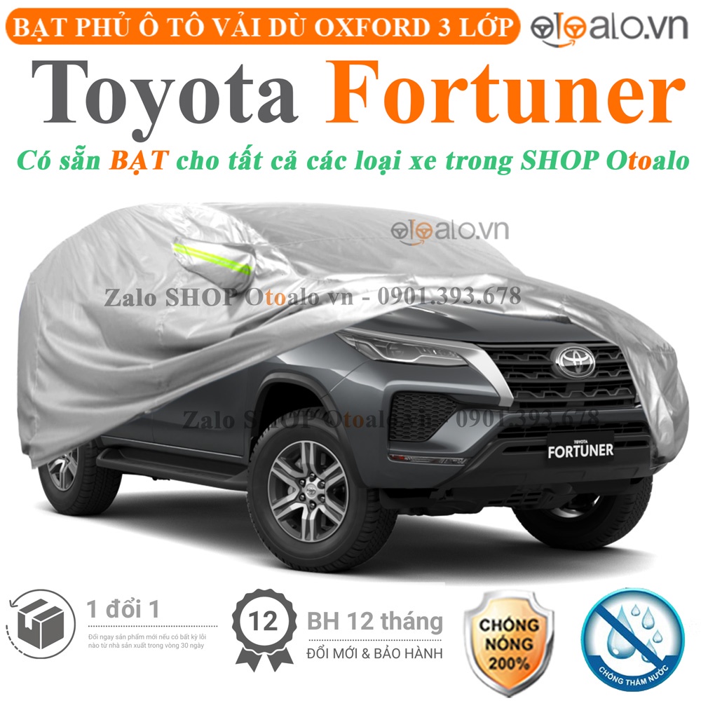 Bạt che phủ ô tô Toyota Fortuner 3 lớp cao cấp - OTOALO