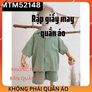 Rập Bộ Đồ Cho Bé Trai MTM52148 (Rập Giấy Bộ Đồ Trẻ Em)