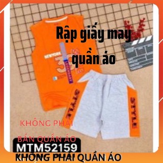 Rập Bộ Cộc Bé Trai MTM52159 (Rập Giấy Bộ Đồ Bé Trai)