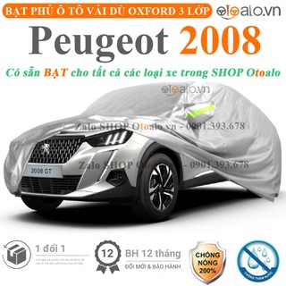 Bạt che phủ ô tô Peugeot 2008 3 lớp cao cấp - OTOALO