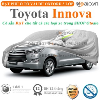 Bạt che phủ ô tô toyota innova 3 lớp cao cấp - otoalo