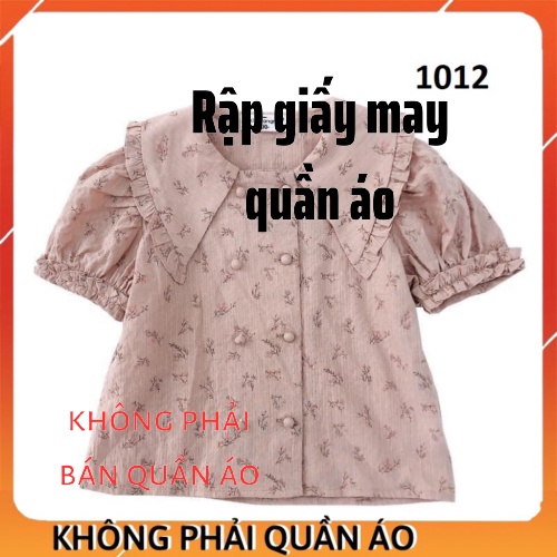 Rập Váy Cho Bé Gái Mã 1012 (Rập Giấy)