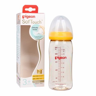 Bình sữa PPSU cổ rộng Pigeon