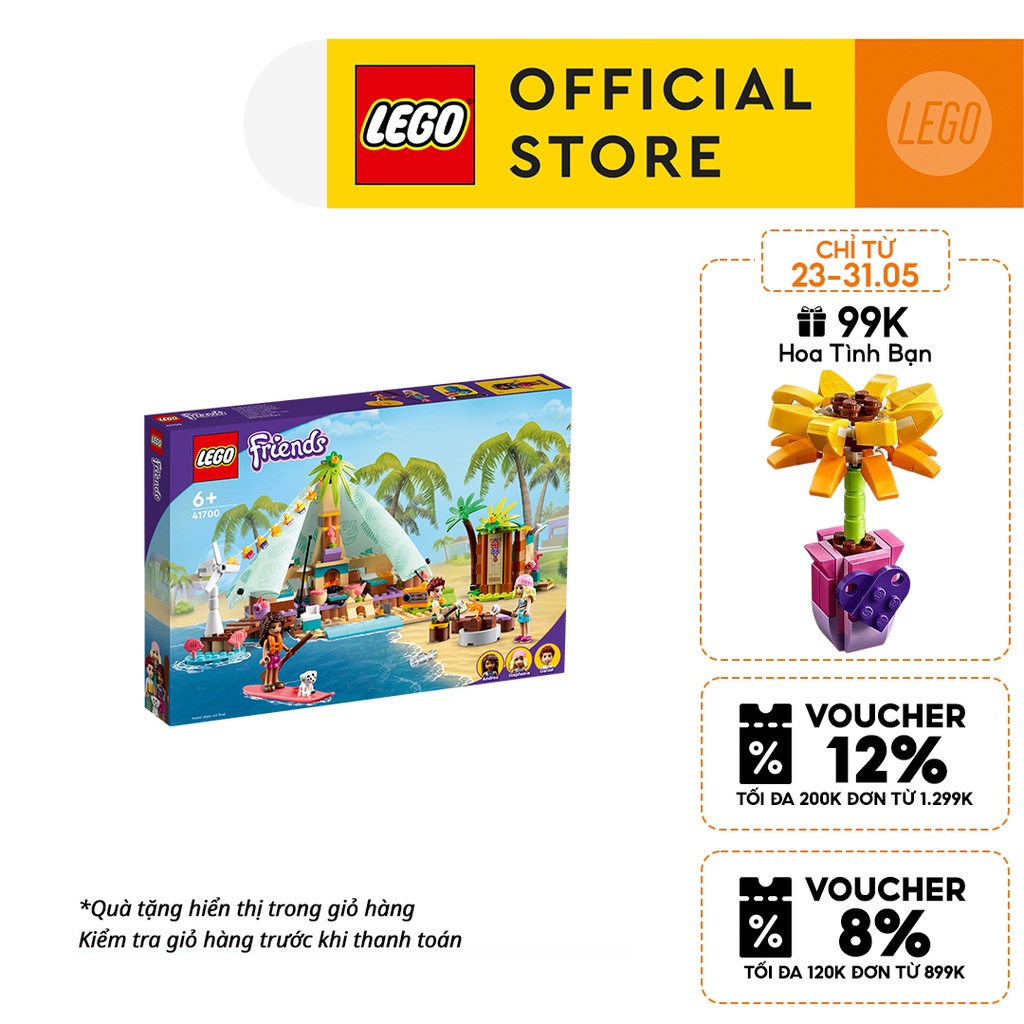 LEGO Friends 41700 Lều Cắm Trại Bãi Biển (380 chi tiết)