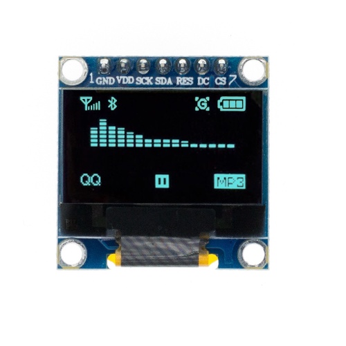 Màn Hình Lcd 0.96 Inch Iic Oled 128x64 I2C 7 pin (Màu blue xanh dương)