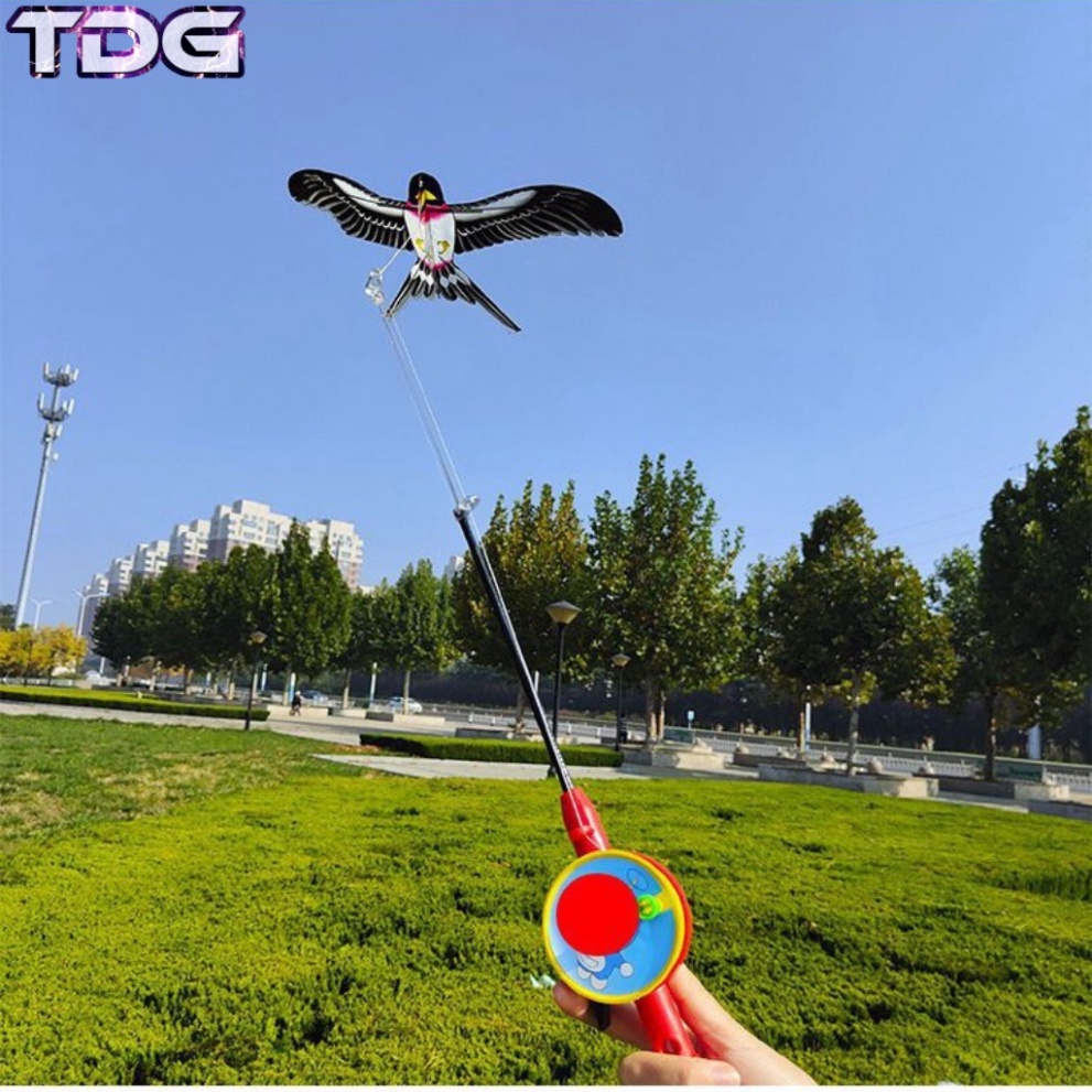 Đồ Chơi Diều Cần Câu 3D Mini TDG Cho Bé Họa Tiết Hoạt Hình Dễ Thương Kèm Cần Câu Và Dây Thả 30M