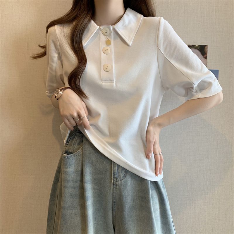 Áo Thun polo Ngắn Tay Phong Cách Hàn Quốc Dành Cho Nữ