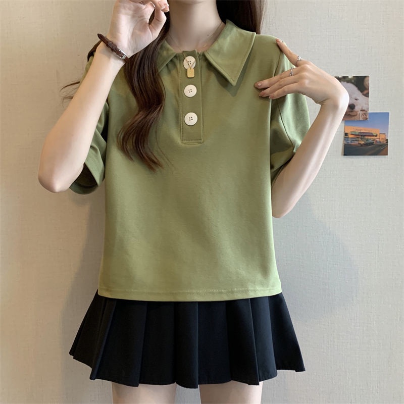 Áo Thun polo Ngắn Tay Phong Cách Hàn Quốc Dành Cho Nữ