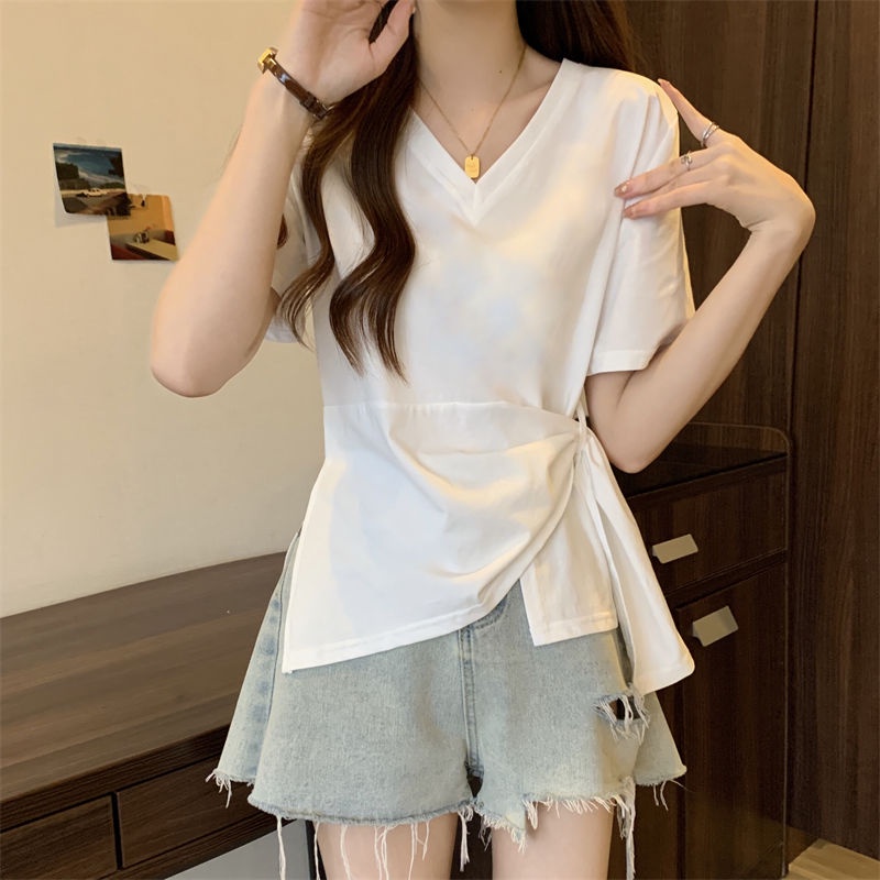 Áo Thun Tay Ngắn Cổ Chữ V Thời Trang Dành Cho Nữ