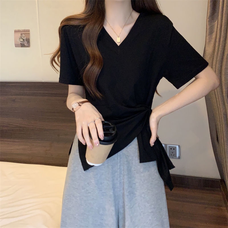 Áo Thun Tay Ngắn Cổ Chữ V Thời Trang Dành Cho Nữ