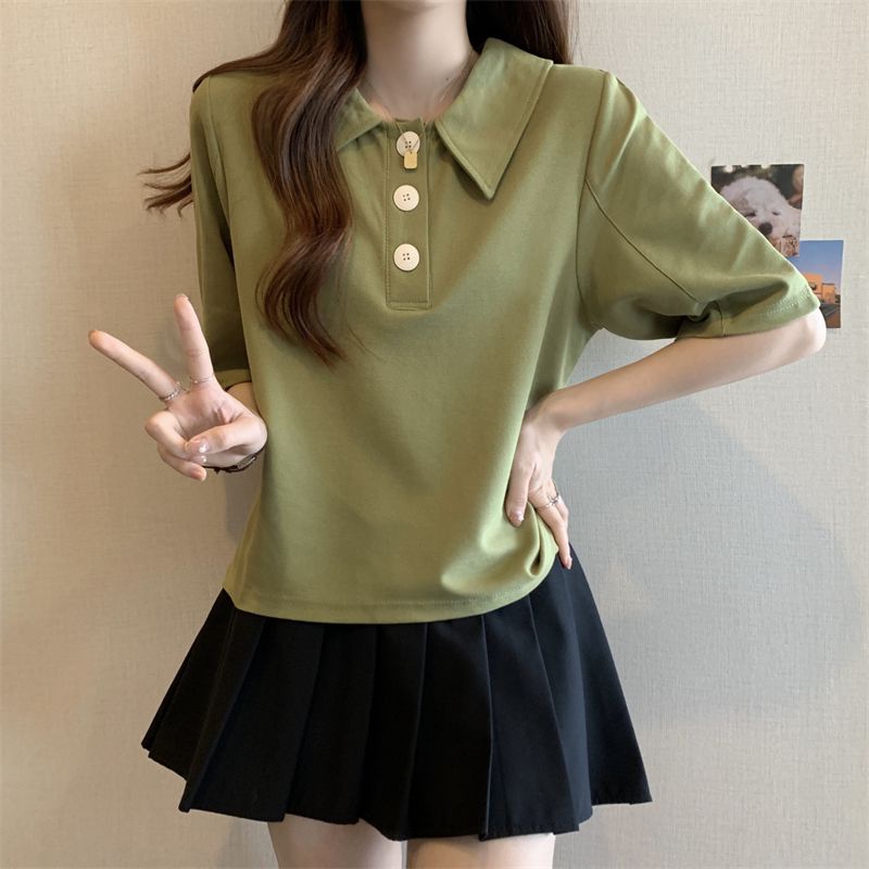 Áo Thun polo Ngắn Tay Phong Cách Hàn Quốc Dành Cho Nữ