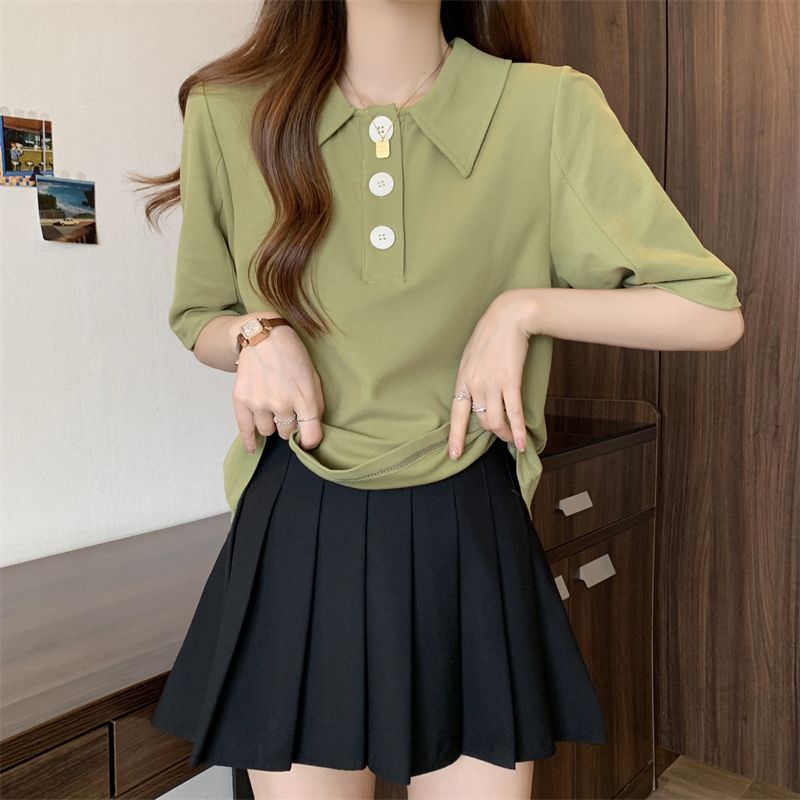 Áo Thun polo Ngắn Tay Phong Cách Hàn Quốc Dành Cho Nữ