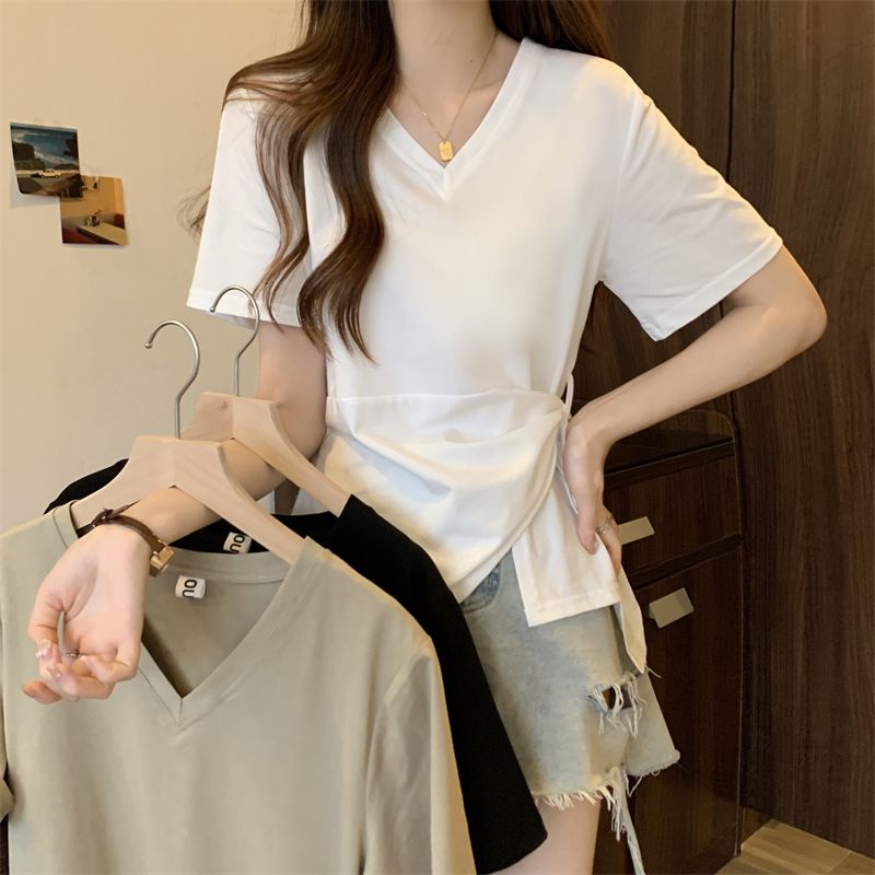 Áo Thun Tay Ngắn Cổ Chữ V Thời Trang Dành Cho Nữ