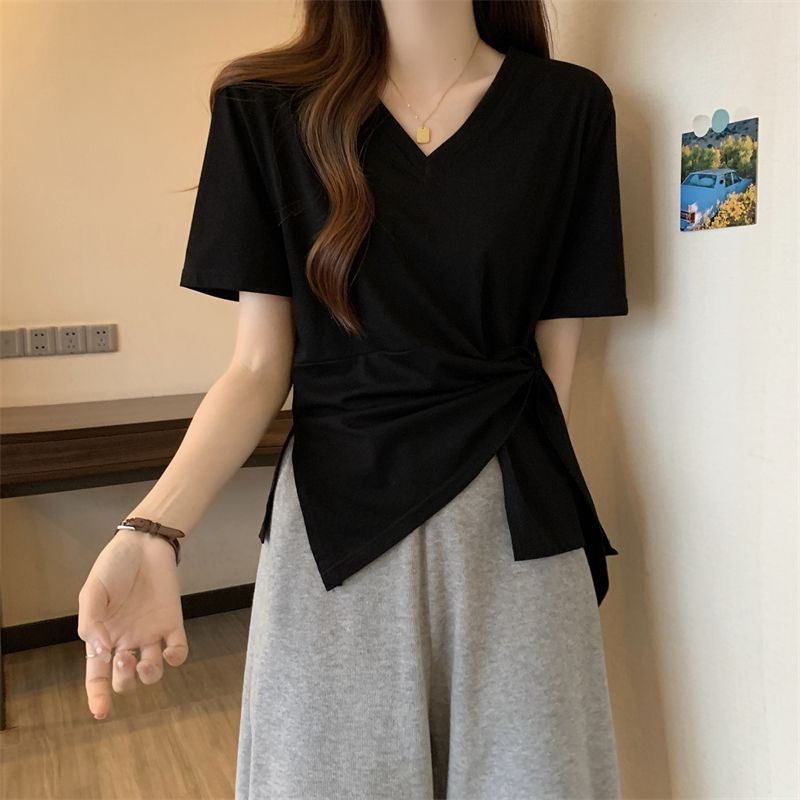 Áo Thun Tay Ngắn Cổ Chữ V Thời Trang Dành Cho Nữ