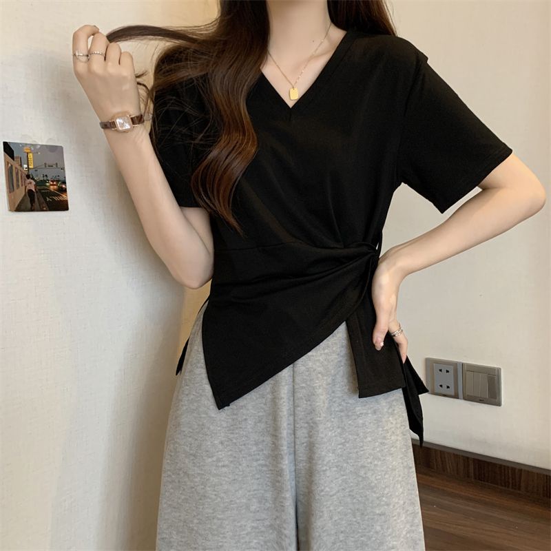 Áo Thun Tay Ngắn Cổ Chữ V Thời Trang Dành Cho Nữ