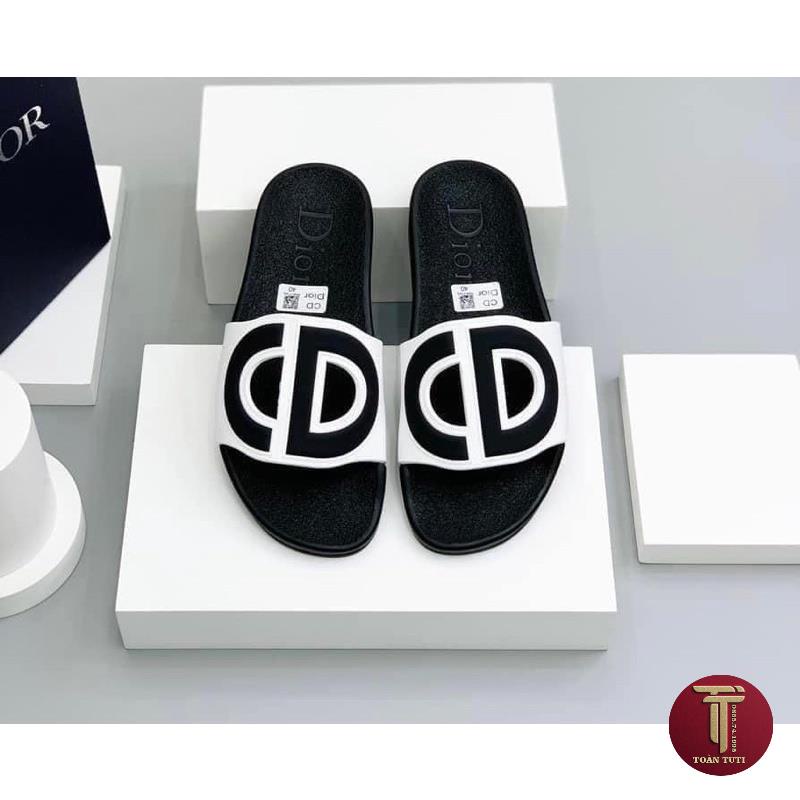 Dép Quai Ngang DIOR Nam nữ Thêu Chữ Cực Đẹp - Dép Quai Ngang Dior Nam nu Thêu Logo Chữ Cao Cấp