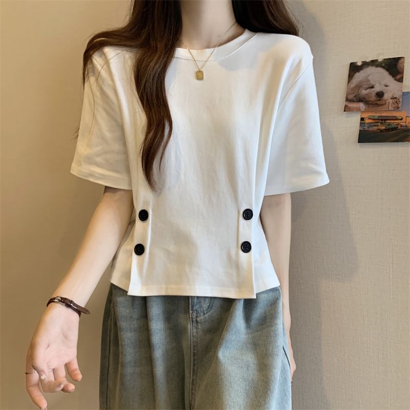 Áo Thun Dáng Ngắn Hở Vai Thời Trang Mùa Hè Cho Nữ