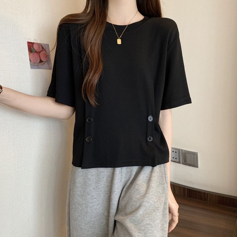 Áo Thun Dáng Ngắn Hở Vai Thời Trang Mùa Hè Cho Nữ