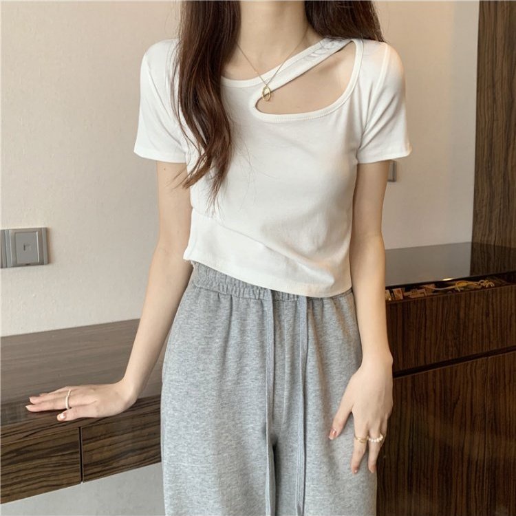 Áo Thun Tay Ngắn Dáng Ôm Thoải Mái Thời Trang Mùa Hè Cho Nữ