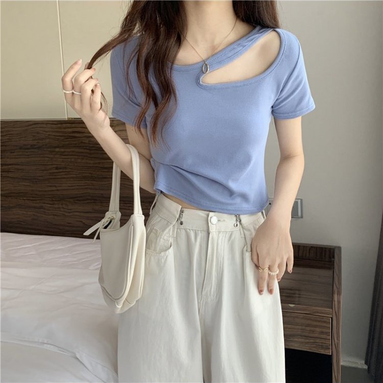 Áo Thun Tay Ngắn Dáng Ôm Thoải Mái Thời Trang Mùa Hè Cho Nữ