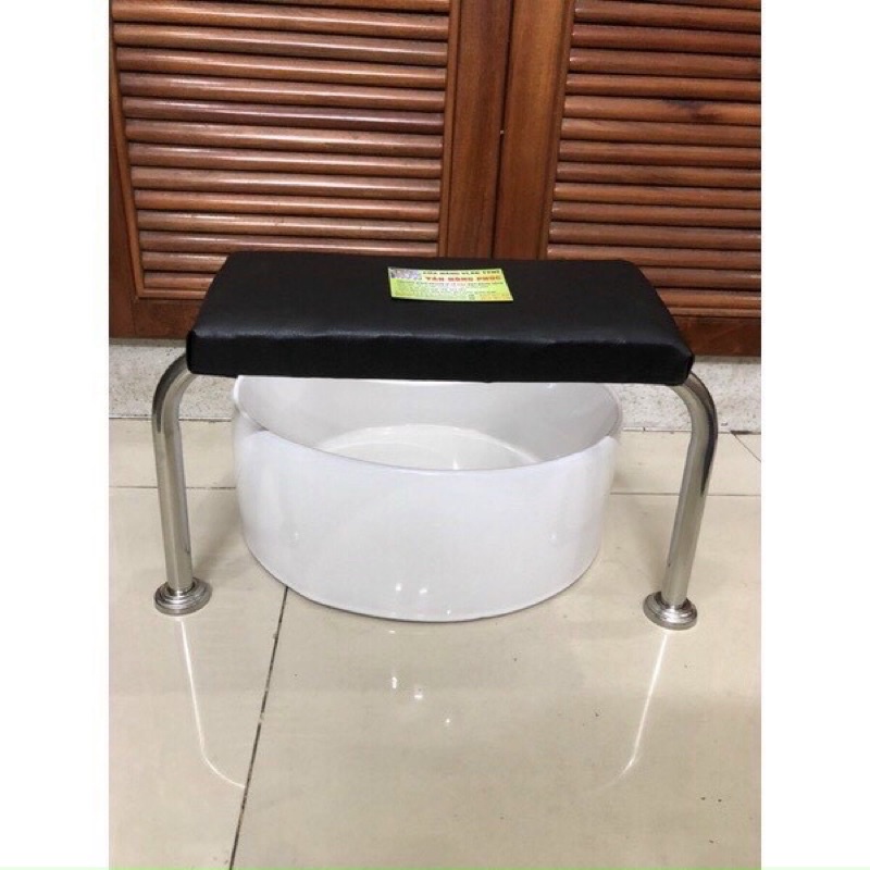 KỆ INOX KÊ CHÂN LÀM NAIL, KỆ GÁC CHÂN, LÀM MÓNG CHÂN HÀNG SẴN KHO HCM HOPU-355/1