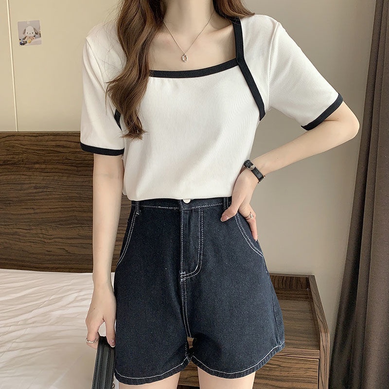 Áo Thun Tay Ngắn Dáng Rộng Thời Trang Mùa Hè Dễ Phối Đồ Cho Nữ