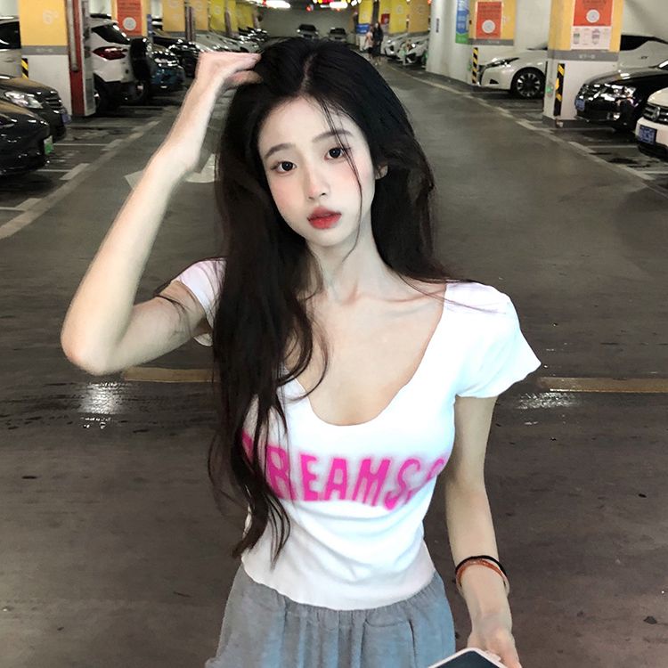 Áo Thun Ngắn Dáng Ôm In Họa Tiết Thời Trang Mùa Hè Thoải Mái Cho Nữ