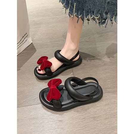 Dép lê nữ thời trang mùa hè 2023 phong cách mới cổ tích nơ