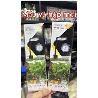 Đèn led kẹp hồ cá bể tròn mini màu trắng Clip Lamp JY-25 cho hồ 25 cm