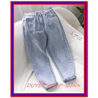 Quần jean nữ BAGGY XANH NHẠT TRƠN chất jean đứng fome 9 tấc BG-25