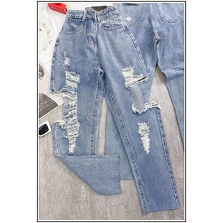 Quần jean nữ baggy rách hở hai đùi phong cách siêu bụi vv2/10-19