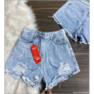 Quần short jean nữ XANH RÁCH 2 BÊN CÀO TƯA thời trang ( HÌNH THẬT ) CTXN-#N3