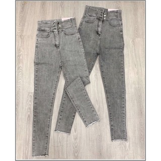 Quần jean nữ lưng siêu cao phối 3 CÚC VÀ 4 CÚC TRƯỚC CÓ SIZE ĐẠI siêu HOTTREND VG1- 189 JLL / 4