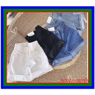 Quần SHORT JEAN NGỐ XUÔN ( dài hơn short, màu: xanh-trắng-đen) siêu đẹp s-118