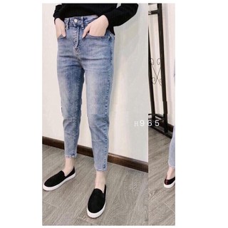 quần jean nữ KIỂU baggy XANH NHẠT LOANG KHÓI VÂN BA001