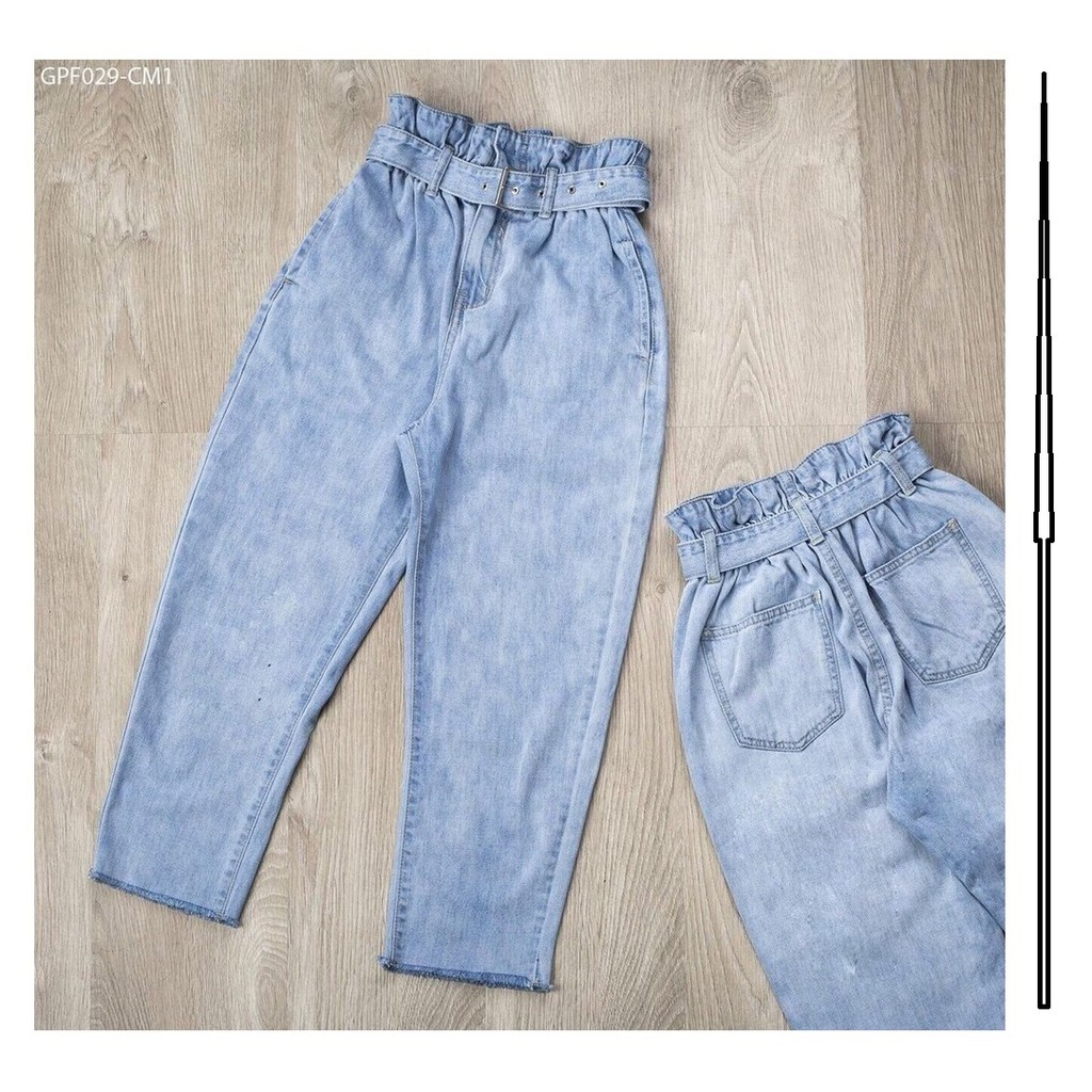 QUẦN JEAN NỮ BAGGY THUN LƯNG (KHÔNG KÈM THẮT LƯNG ) VÀ JEAN RÁCH XÁM XỊN S,M,L