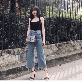 Quần jean nữ ống baggy loe bg 009m