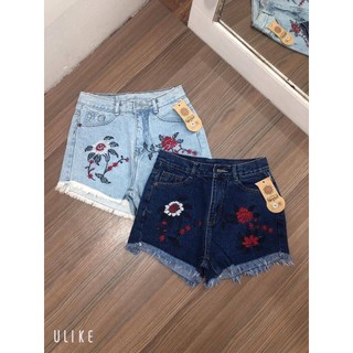 QUẦN SHORT JEAN NỮ THÊU HOA MS2