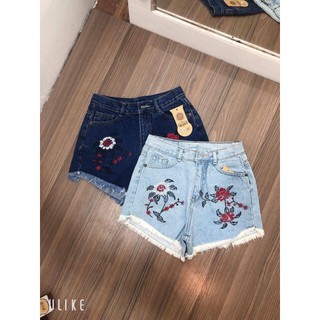 QUẦN SHORT JEAN NỮ THÊU HOA MS2